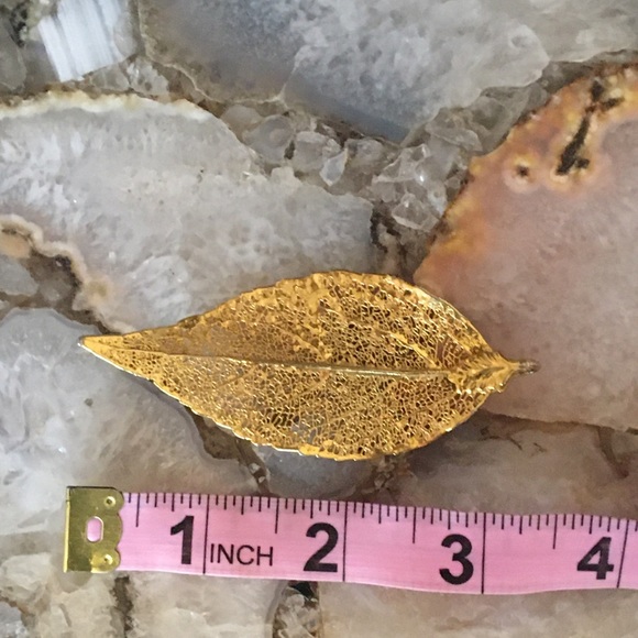 ❌SOLD❌ Gold leaf pendant - Picture 3 of 4